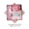 Beaupretty 1 Set Three Piece Bath Set Mesh Pouf Girls Headbands Exfoliating Body Puff Microfiber Towels Skin-Friendly Towel Chenille Hand Towel Hair Absorb Water Wash Towel Coral Fleece Pink view 2
