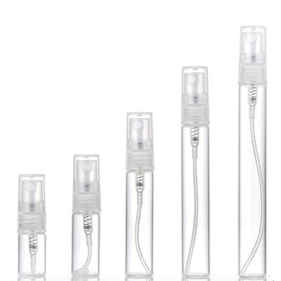 50Pcs 3ml 5ml 7ml 10ml Portable Mini Refillable Clear Glass Empty Sample Perfume Bottles Cosmetic Atomizers Spray Bottle Container for Travel Party Must Makeup Tools (10ML)