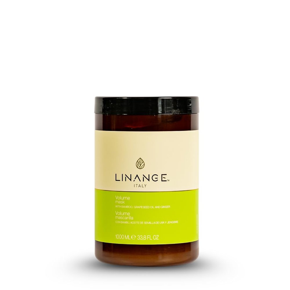 LINANGE Volume Mask for Revitalized and Strong Hair - Hair Mask for Dry and Damaged Hair, 1000ml / 33.8 oz.