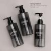Refillable Shampoo Bottles, Segbeauty 16.9oz Shampoo Dispenser, 3pcs 500ml Empty Plastic Pump Bottle for Shower, Labeled Grey Large PET Lotion Dispenser with Pump Body Soap Conditioner Hotel Bathroom view 2