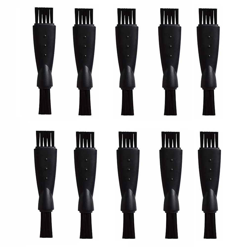 BlingKingdom 10pcs Mens Electric Shaver Cleaning Brush Hair Remover Shaving Razor Brush Replacement Brushes - Black