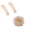 3Pcs Magic Hair Styling Donut Rings: Large Twist Ring Former, 2 Small Chignon Bun Makers, and Hair Clips for Women Girls (Beige) view 1