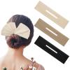 3 Pieces Hair Bun Maker for Women French Hairstyle Twist Donut Flexible Former Accessories Lazy Curler for Women Long Hair Styling(Black, Beige, Khaki) view 1
