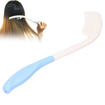 Long Handled Hair Combs, Curved Handles Comb for Elderly Hand Disabled People