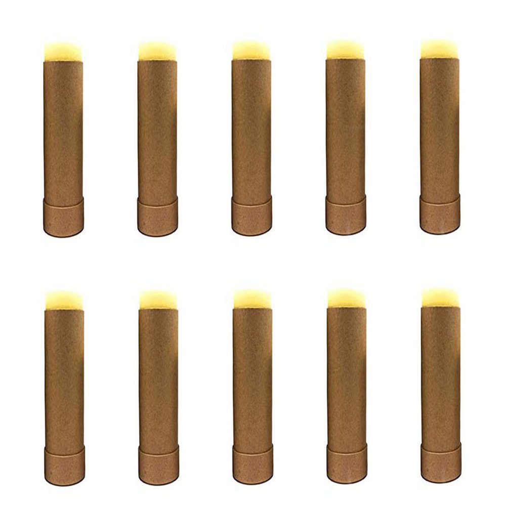 Healthcom 10 Pcs 2 Oz Paperboard Lip Balm Tubes Cardboard Tubes Empty DIY Lipstick Tube Refillable Lip Gloss Container Solid Perfume Tubes 60g Chapstick Container for Cosmetic Samples Deodorant(Brown)