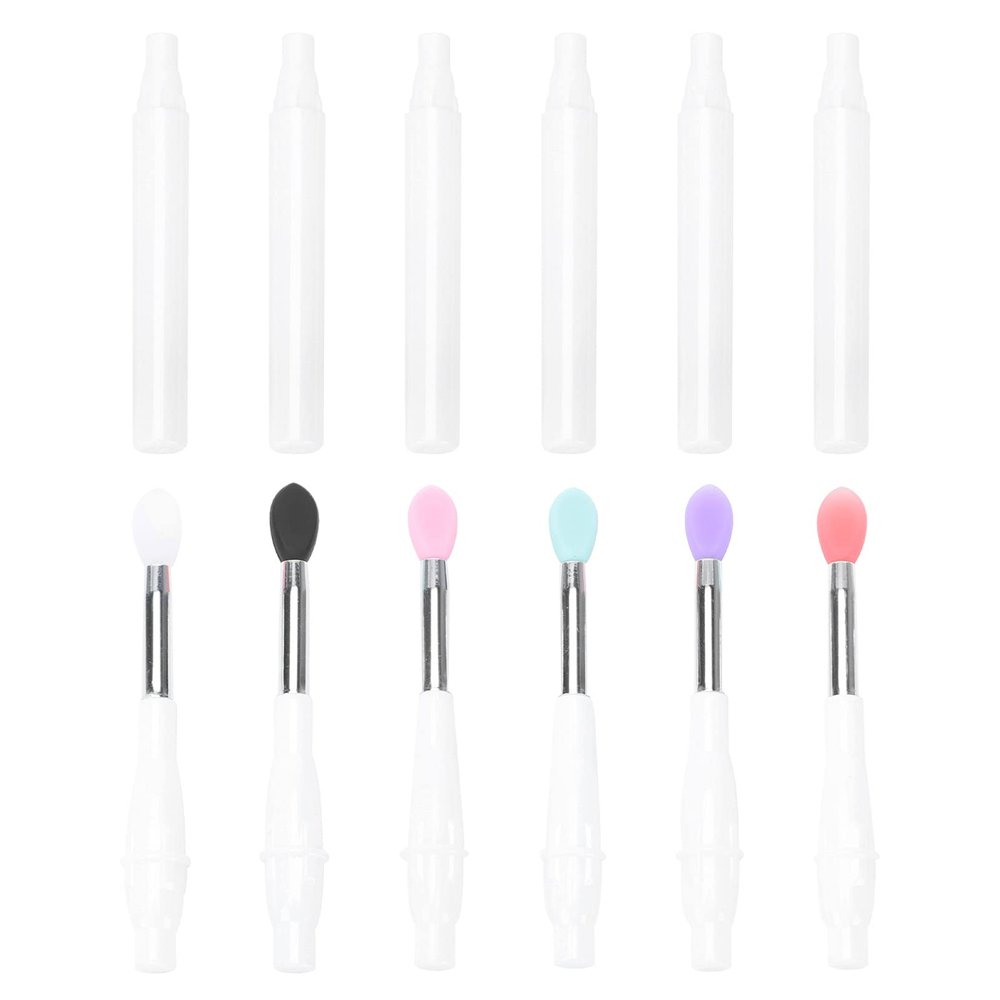 6Pcs Silicone Lip Eyeshadow Lip Makeup for Applying Cream or Liquid Eye Shadows and Lip Colors
