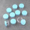 homeemoh 10 Pcs 20g Plastic Empty Cosmetic Container, Round Clear Pot Jars Portable Refillable Empty Containers for Makeup Eye Shadows Lotions Lip Balms Toners Creams Ointments,Green view 1