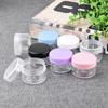 homeemoh 10 Pcs 20g Plastic Empty Cosmetic Container, Round Clear Pot Jars Portable Refillable Empty Containers for Makeup Eye Shadows Lotions Lip Balms Toners Creams Ointments,Transparent view 2