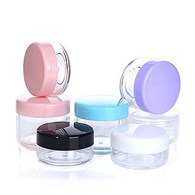 100pcs 2g 3g 5g 10g 15g 20g Plastic Empty Clear Cosmetic Jar Makeup Containers Eyeshadow Lip Balm Lotion Transparent Sample Bottles Vials Cream Pots Gel Box 2ml 3ml 5ml 10ml 15ml 20ml (20g,Clear)