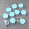 homeemoh 10 Pcs 15g Plastic Empty Cosmetic Container, Round Clear Pot Jars Portable Refillable Empty Containers for Makeup Eye Shadows Lotions Lip Balms Toners Creams Ointments,Green view 1