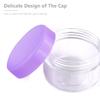 homeemoh 10 Pcs 20g Plastic Empty Cosmetic Container, Round Clear Pot Jars Portable Refillable Empty Containers for Makeup Eye Shadows Lotions Lip Balms Toners Creams Ointments,Purple view 4