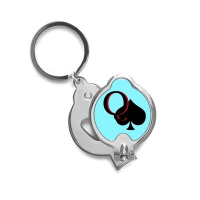 Peace Queen Spade Q Poker Finger Nail Clippers Scissor Stainless Steel Cutter