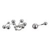 Botreelife 60Pcs Tongue Lip Nose Ring Body Jewelry Piercing Practical Kit Body Jewelry Piercing Tools,Silver view 2