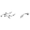 Botreelife 60Pcs Tongue Lip Nose Ring Body Jewelry Piercing Practical Kit Body Jewelry Piercing Tools,Silver view 3