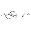 Botreelife 85Pcs Tongue Lip Nose Ring Body Jewelry Piercing Practical Kit Body Jewelry Piercing Tools,Silver view 2