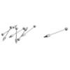 Botreelife 85Pcs Tongue Lip Nose Ring Body Jewelry Piercing Practical Kit Body Jewelry Piercing Tools,Silver view 4