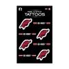 Rico Industries NCAA Arkansas Razorbacks Vertical Tattoo Peel & Stick Temporary Tattoos - Eye Black - Game Day Approved! view 1