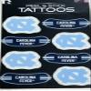 NCAA North Carolina Tar Heels Vertical Tattoo Peel & Stick Temporary Tattoos - Eye Black - Game Day Approved! view 1
