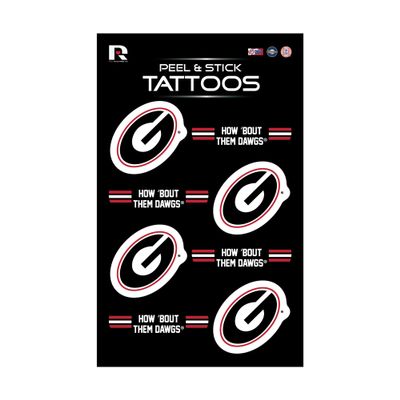 Rico Industries NCAA Georgia Bulldogs Peel & Stick Temporary Tattoos - Eye Black - Game Day Approved!