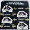 Rico Industries NCAA East Carolina Pirates Vertical Tattoo Peel & Stick Temporary Tattoos - Eye Black - Game Day Approved! view 1