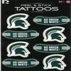 Rico Industries NCAA Michigan State Spartans Vertical Tattoo Peel & Stick Temporary Tattoos - Eye Black - Game Day Approved! view 1