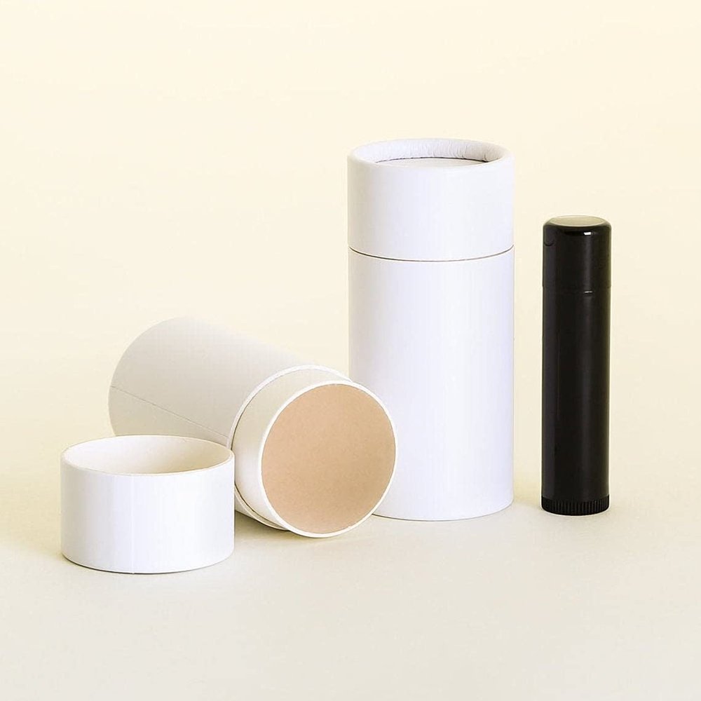 50 mL White Kraft Paperboard Lip Balm/Salve/Cosmetic/Lotion/Deodorant Tubes (1000)