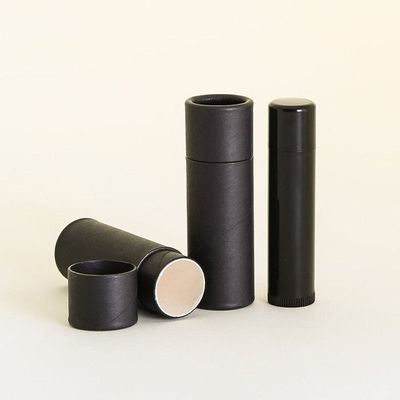 12 mL Black Paperboard Lip Balm/Salve/Cosmetic/Lotion Tubes (50)