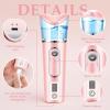 2 Pieces Handy Nano Mist Sprayer with Skin Analyzer Moisture Tester Portable Nano Facial Mister Face Steamer Atomization Mini Eyelash Extensions USB Rechargeable Moisturizing & Hydration for Skin Care view 4