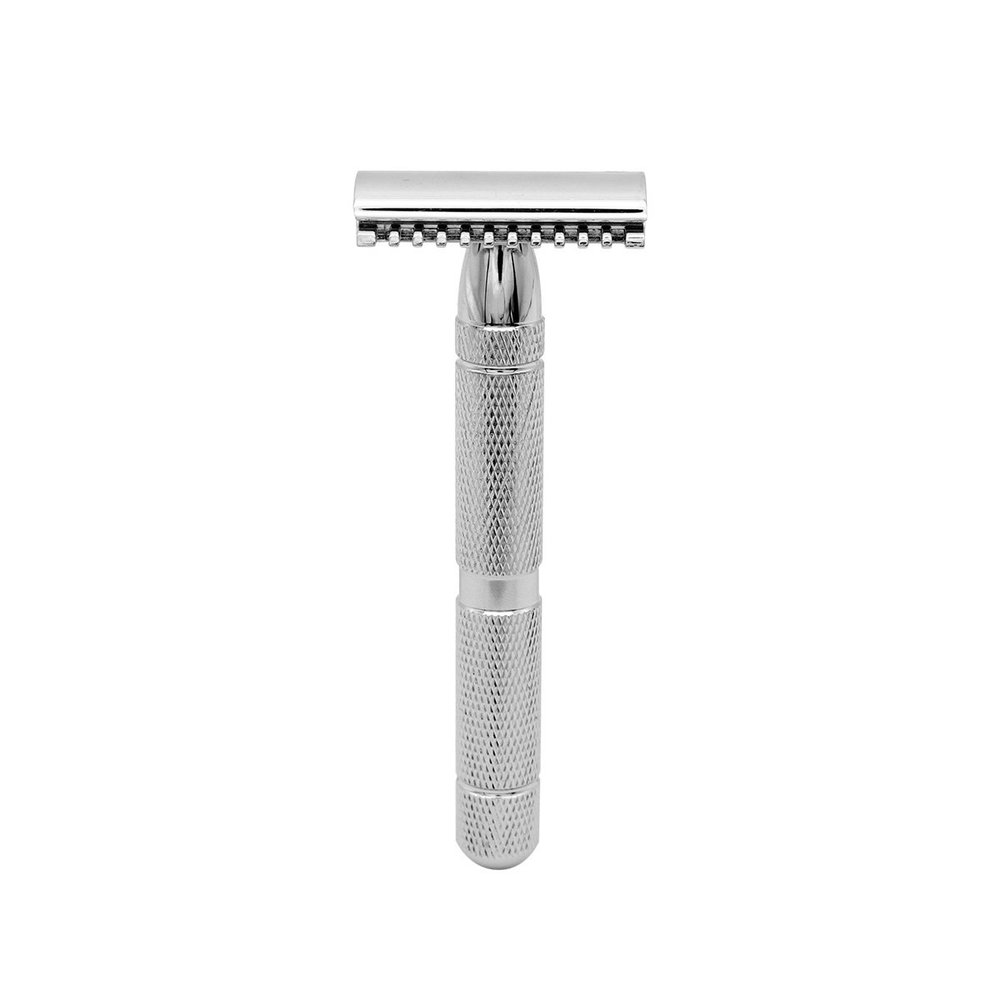 Beaupretty Men's Stainless Steel Safety Razor Double Razor Shaver for Close Clean Shave Professional Barber Shop or Home Use No Bumps or Burns