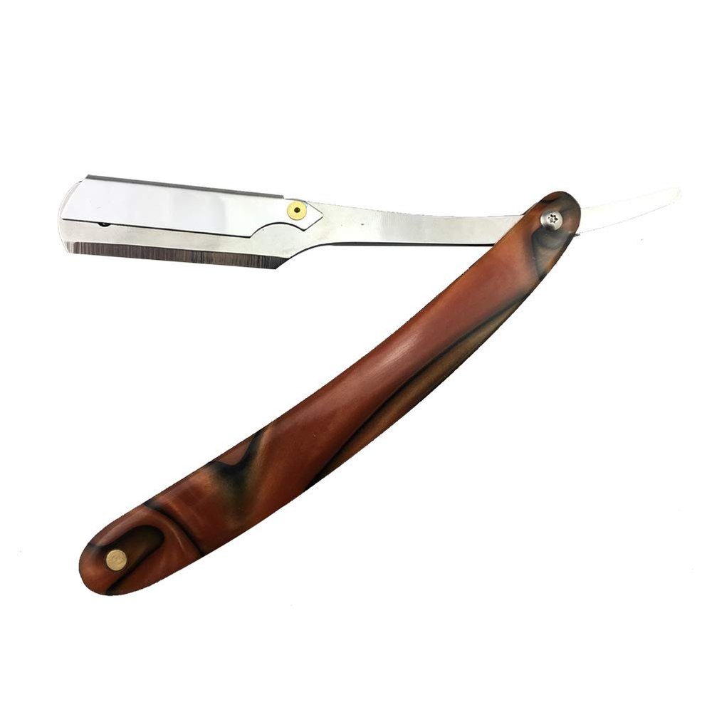 Beaupretty to Use Men's Razor Holder Metal Shaving Razor for Beard Sideburns and Short Hair Travel-friendly