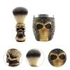 Beaupretty 1 Set Skull Beard Brush Hair Brush Shaving Cream Bowl Skull Beard Shaving Bowl Facial Cleaning Men Tool Shaving Brush Kit Tools Suite Metal Cosmetic Travel view 2