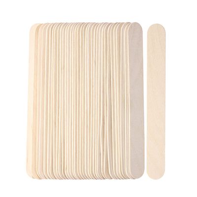 Beaupretty 50pcs Wax Applicator Sticks Wooden Hair Removal Spatulas for Smooth Application for Salon and Home Use Safe and Depressor Tools for Waxing