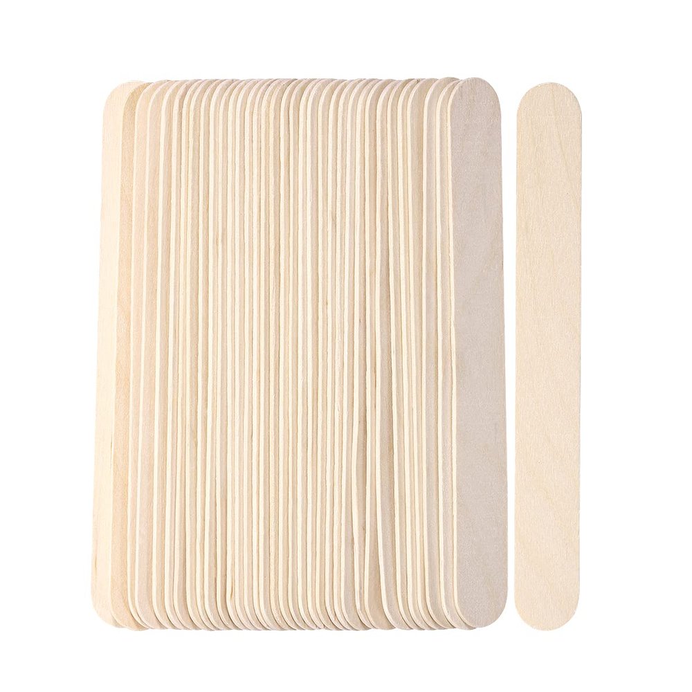 Beaupretty 50pcs Wax Applicator Sticks Wooden Hair Removal Spatulas for Smooth Application for Salon and Home Use Safe and Depressor Tools for Waxing