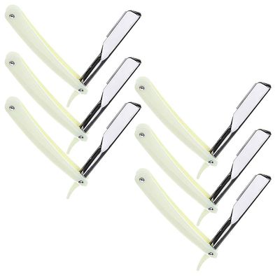 Beaupretty Professional Barber Razor Holder Manual Shaver Beard Holder White Handle Hair Shaver for Men Safe Cutting Tool
