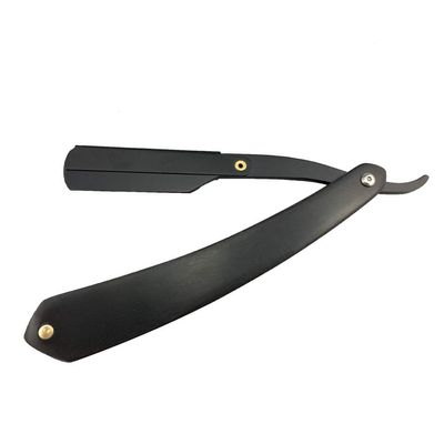 Beaupretty Wooden Handle Straight Razor for Men Vintage Barber Shaving Tool Metal Hair Shaper for Beard Sideburns Hair for Professional Barbers and Home Use