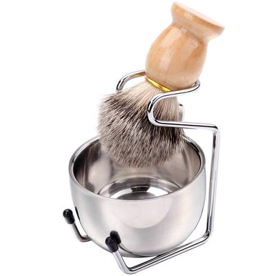 Beaupretty 1set Shaving Tools for Men Convenient Beard Care Kit Bowl Brush and Rack Lightweight and Easy to Use for Grooming and Storage