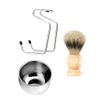 Beaupretty 1set Shaving Tools for Men Convenient Beard Care Kit Bowl Brush and Rack Lightweight and Easy to Use for Grooming and Storage view 2