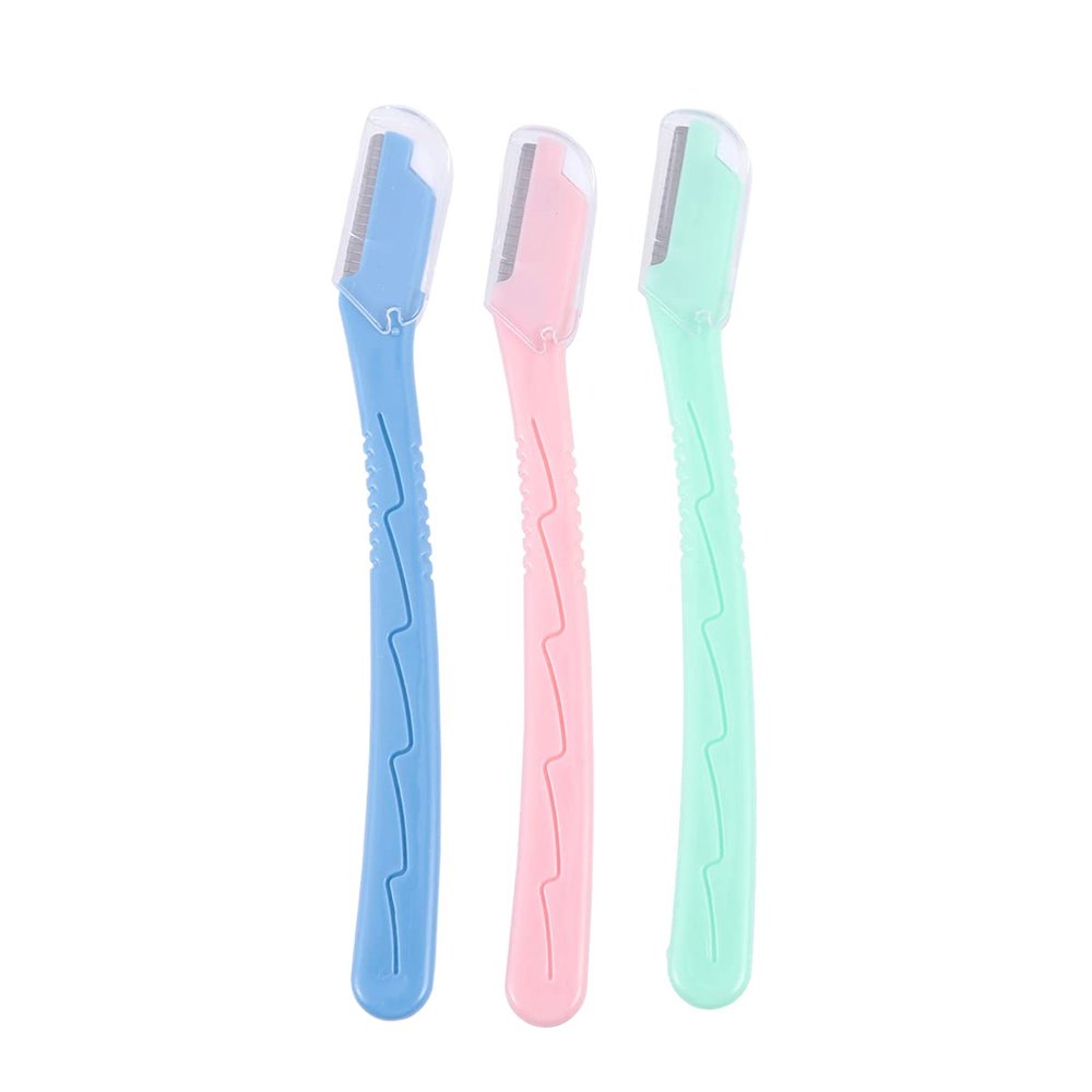 3pcs Eyebrow Easy to Use Razor Dermaplaning Razor for Women for Face Facial Hair Shaper Trimmer Girls Mustache Trimmer Beard s s Portable Women's Remover