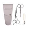 Beaupretty 1set Beard Trimming Scissors Kit Comb Storage Pouch Stainless Steel Grooming Shears for Men for Home and Barber Shop Use view 1