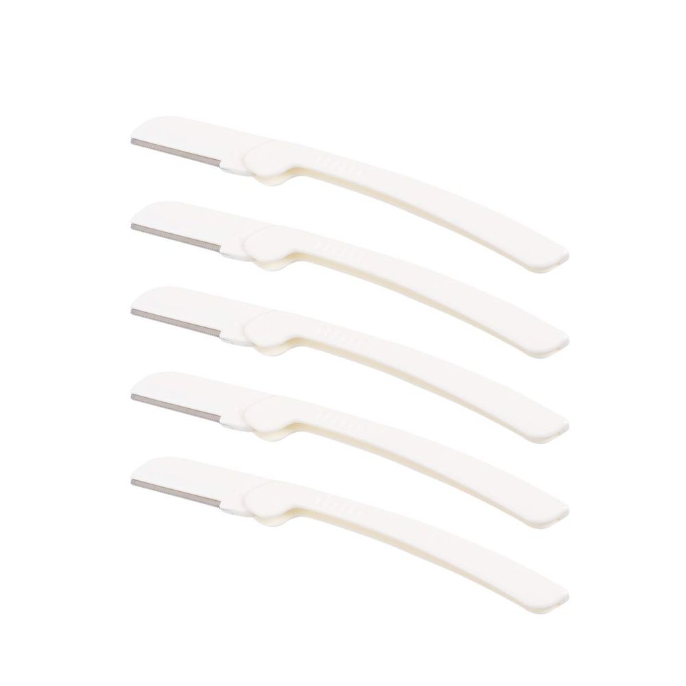 Beaupretty 9pcs Eyebrow Shaving Portable Eyebrow Trimmer Eyebrow Trimmer for Women Beard Trimmer Travel Eyebrow Razor Portable Eyebrow Remover Fold Man White Eyebrow