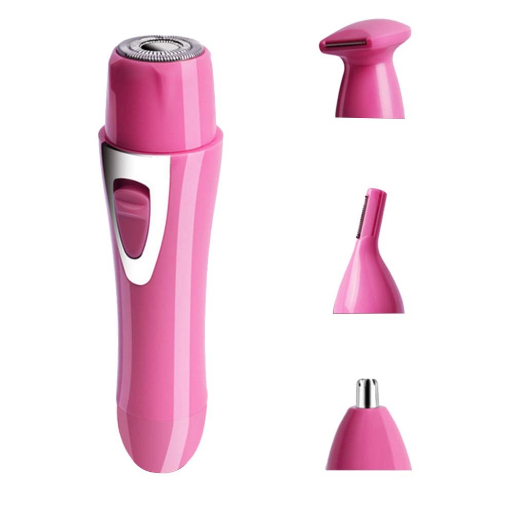 Face Hair Removal Device Remover for Women Nasal Hair Trimmer Ear and Nose Hair Trimmer for Men Beard Trimmer Cordless Remover for Men Charge Pink Man Depilatory Wax