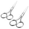 Beaupretty 2pcs Stainless Steel Eyebrow Trimmer and Nose Hair Scissors Small and Vibrissa Scissors for Precision Grooming Safe for Delicate Areas Multi-use Grooming Tools view 1