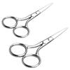 Beaupretty 2pcs Stainless Steel Eyebrow Trimmer and Nose Hair Scissors Small and Vibrissa Scissors for Precision Grooming Safe for Delicate Areas Multi-use Grooming Tools view 2