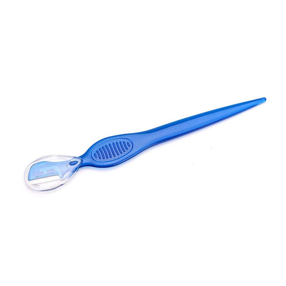 Beaupretty 12pcs Portable Stainless Steel Eyebrow Razors for Makeup Lightweight Trimmers Non-slip Grip for Travel and Easy Cleaning Red Blue and Purple