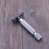 Beaupretty Double Safety Razor for Men Stainless Steel Safety Shaving Razor Pattern Smooth Shave Professional Barbershop and Home Use Textured Grip Design view 4