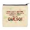 ThisWear Inspirational Gifts For Women Don't Let Anyone Treat You Like Free Salsa You Are Queso 2-Pack Cosmetic Accessory Bags view 4