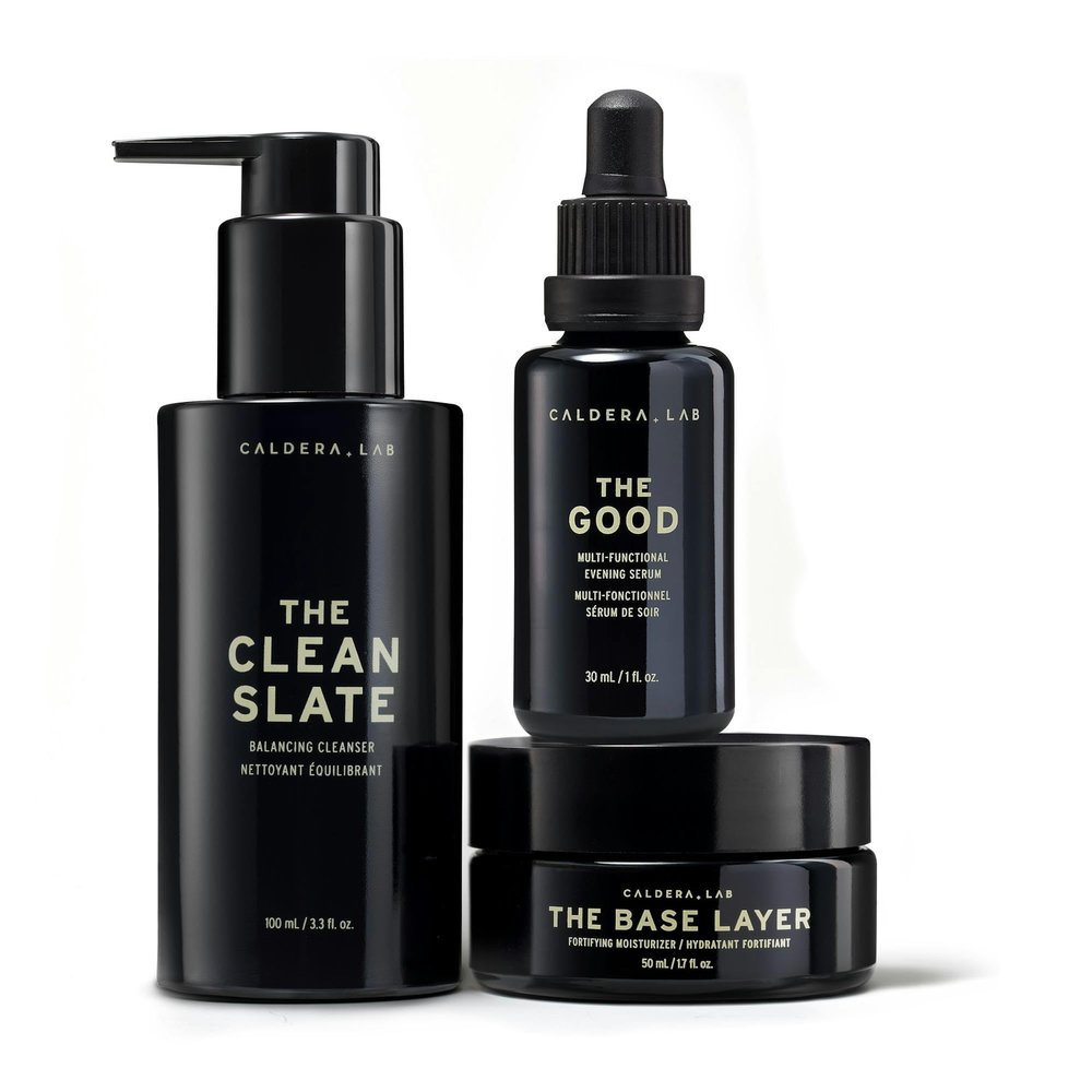Caldera + Lab The Regimen, Vegan Skin Care Bundle: Gentle Foaming Cleanser, Ultra-Hydrating Moisturizer & Multi-Functional Facial Serum  MADE SAFE Certified