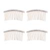 Beaupretty 4pcs Rhinestone Hair Comb Elegant Floral Design Headdress for Women for Weddings and Parties Material Stylish Bang Hair Insert Accessory Style b view 1