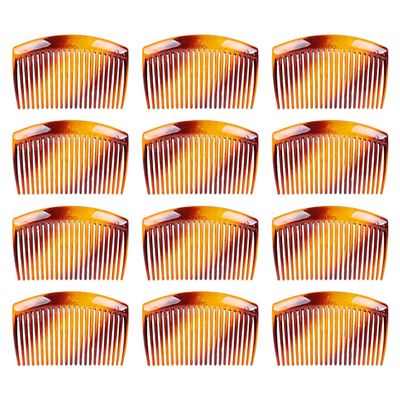 12pcs 23 Teeth Hair Clip Combs Side Combs for Fine Hair Comb for Men Bridal Headpiece for Women French Wedding Teeth Comb pin Fashion Accessories Miss