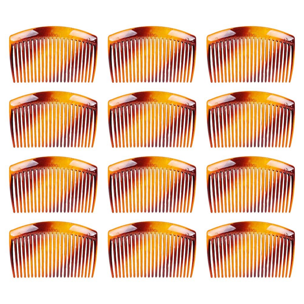 12pcs 23 Teeth Hair Clip Combs Side Combs for Fine Hair Comb for Men Bridal Headpiece for Women French Wedding Teeth Comb pin Fashion Accessories Miss